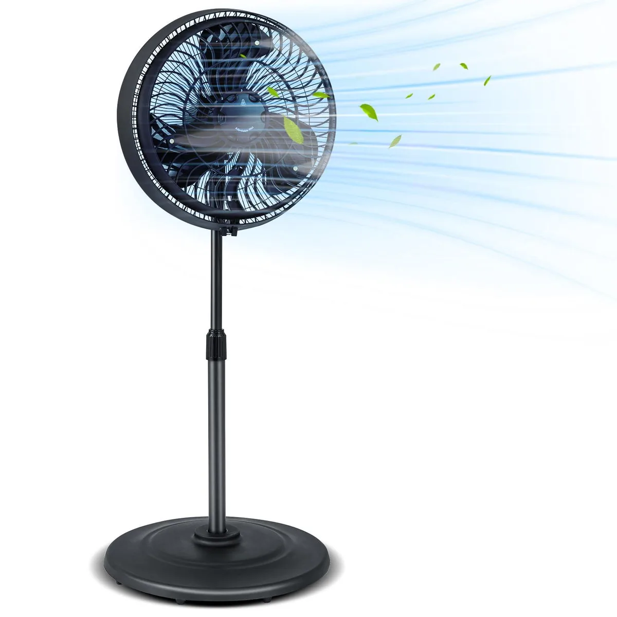 NShi NShi 16" Misting Pedestal Fan Black — product photo