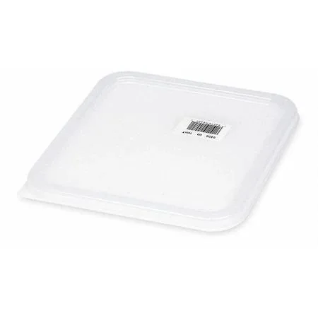 White square polyethylene lid for 20 qt food storage container