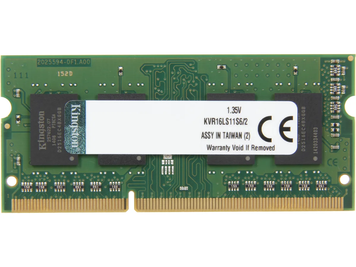 Kingston Technology Corp. Kingston Technology Corp. KVR16LS11S6/2 2GB DDR3L 1600 CL11 1.35V laptop RAM — product photo