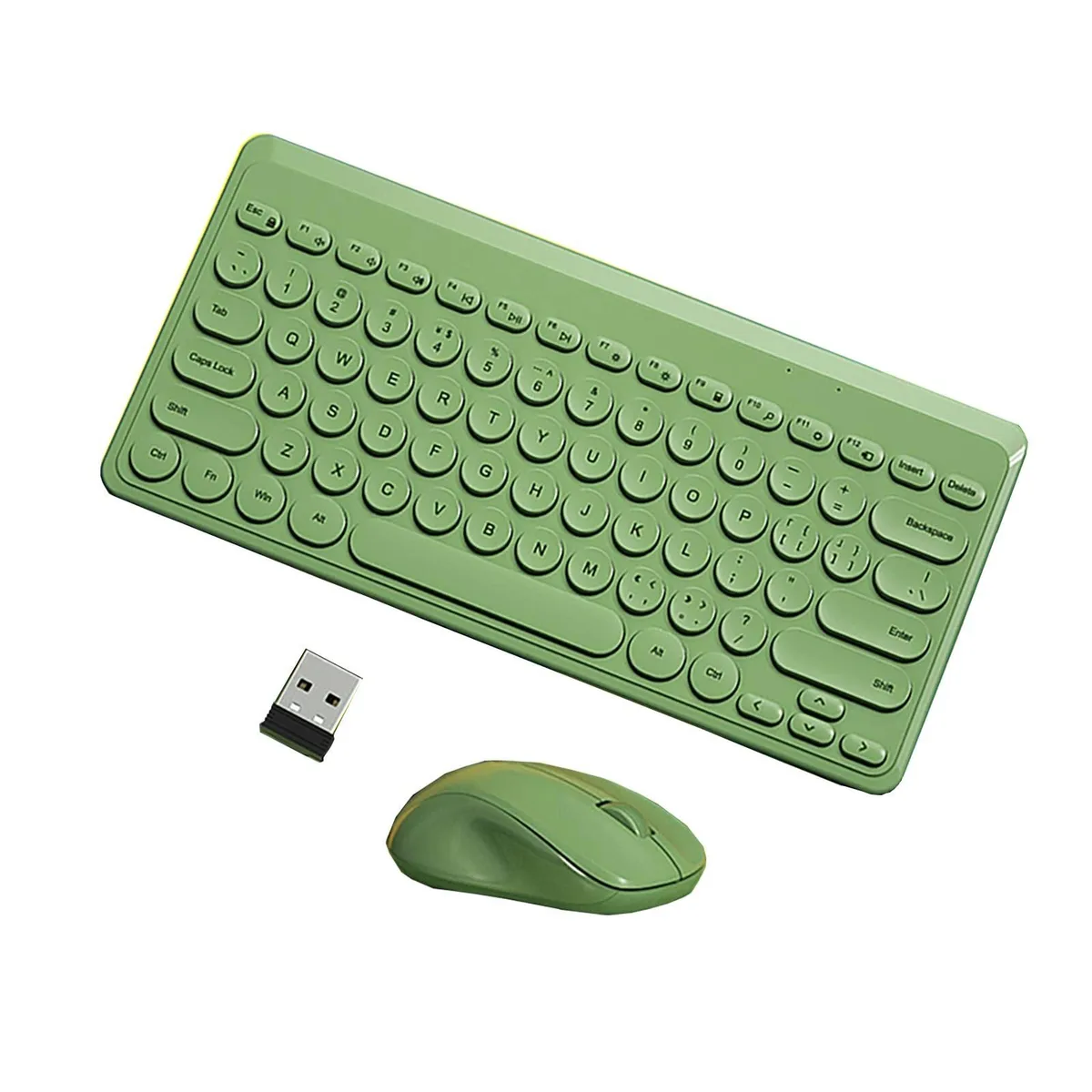 Barrow Mods Barrow Mods 2 in 1 Accessory 2.4G Wireless 79 Key Keyboard 1600 DPI Mouse Green — product photo