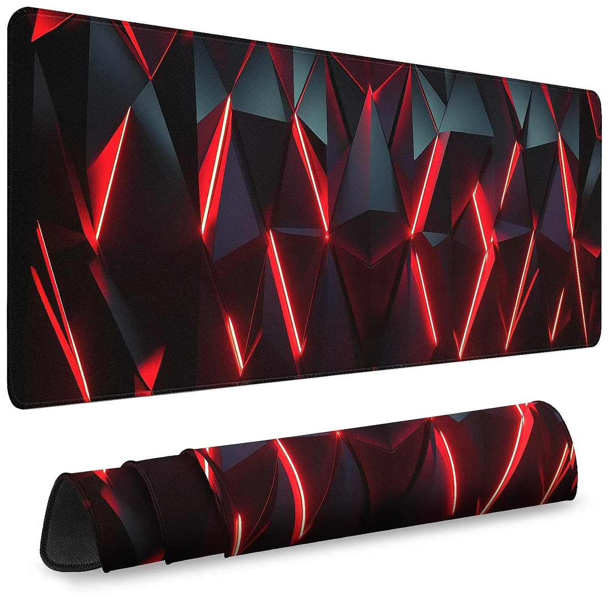  Yuhijoy Gaming Mouse Pad 31.5x11.8 in Black Wine Red — product photo