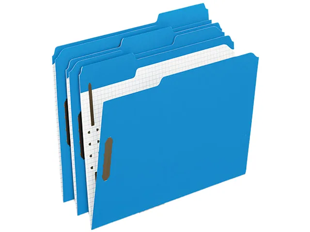 TOPS TOPS 21301 Educational Supply Top Tab File Folder 1/3 Cut Letter Blue 50/Box — product photo