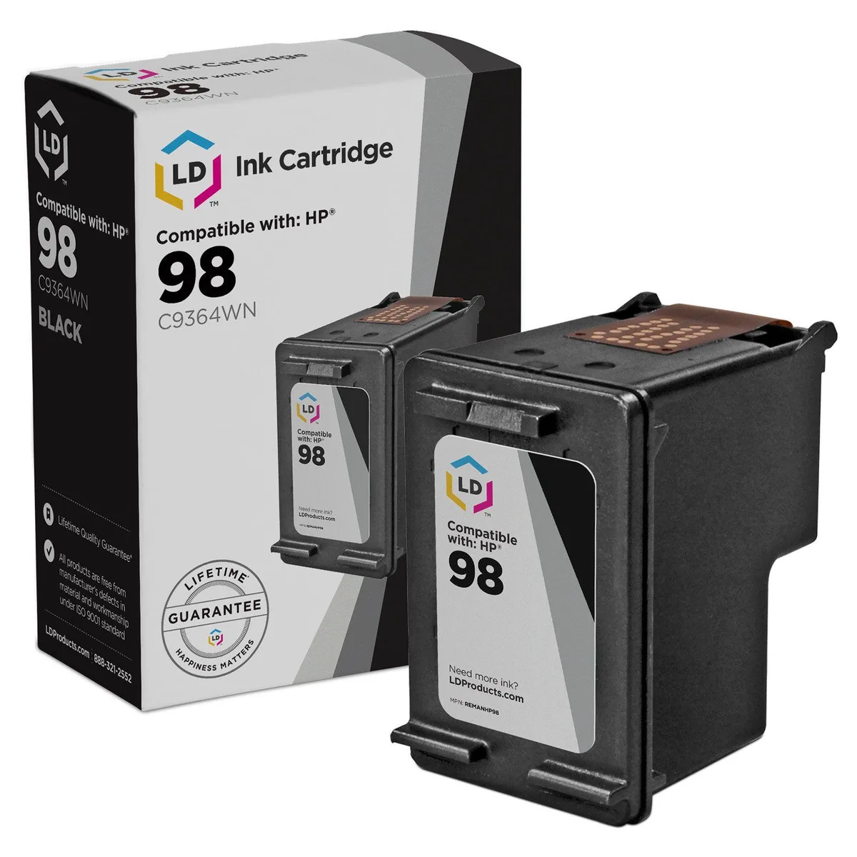 LD Products LD Products Remanufactured Ink Cartridge HP 98 C9364WN Black 540 Pages — product photo
