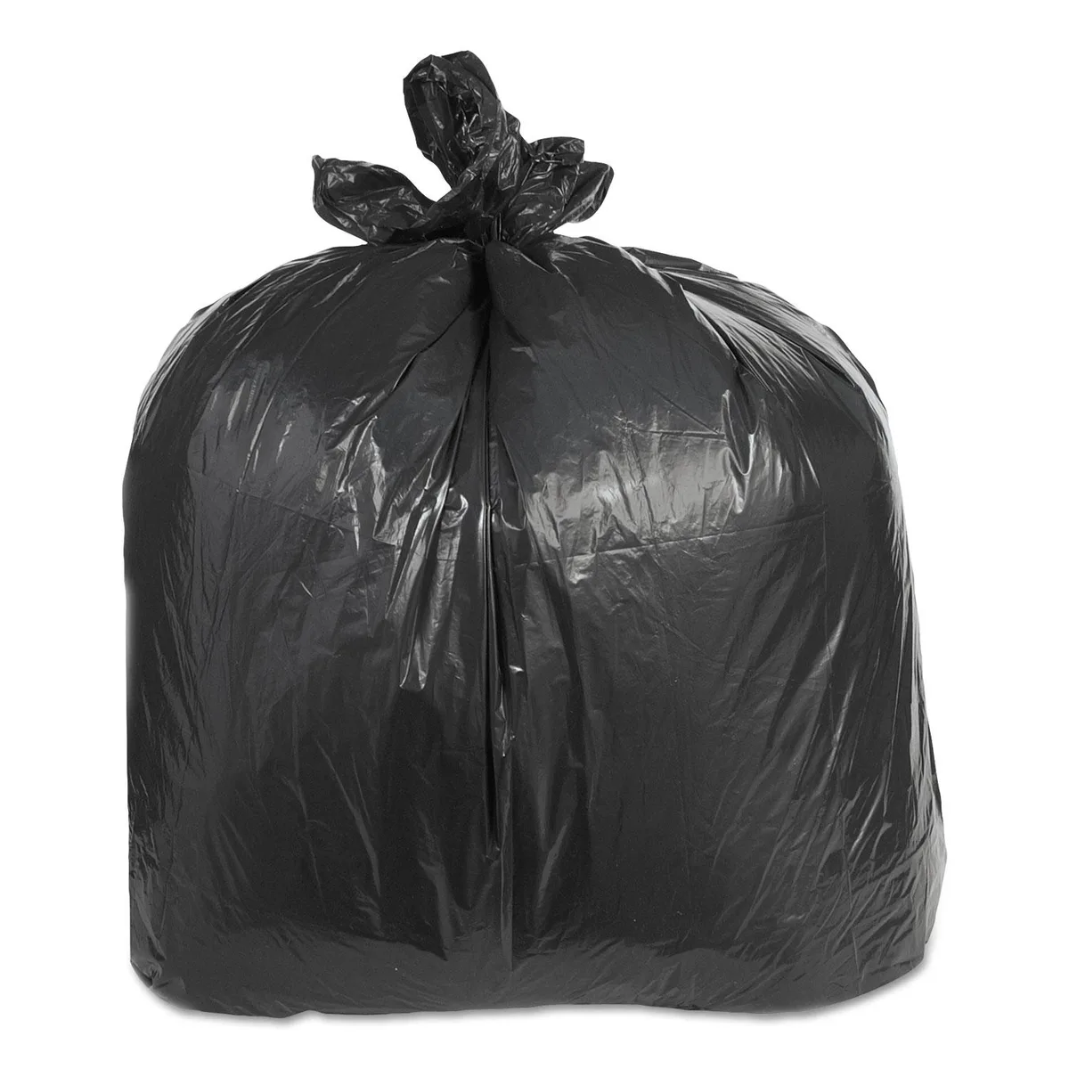 Trinity Plastics Trinity Plastics 100527 Low-Density Can Liners 60 gal 2.4 mil 38x58 Black 100/Carton Grounds Maintenance — product photo
