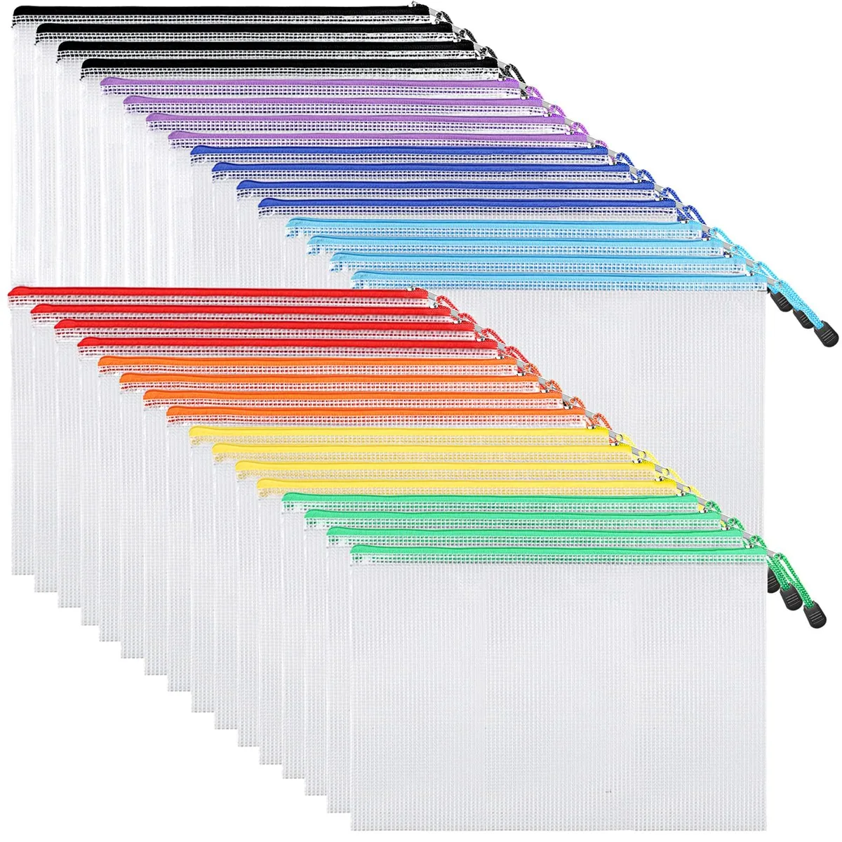  EOOUT 32pcs Mesh Zipper Pouch Bags 13.5 x 9.5 in accessory — product photo