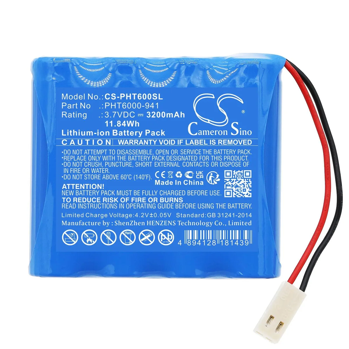  Cameron Sino Battery for Phase PHT6000-941 3200mAh 11.84Wh — product photo