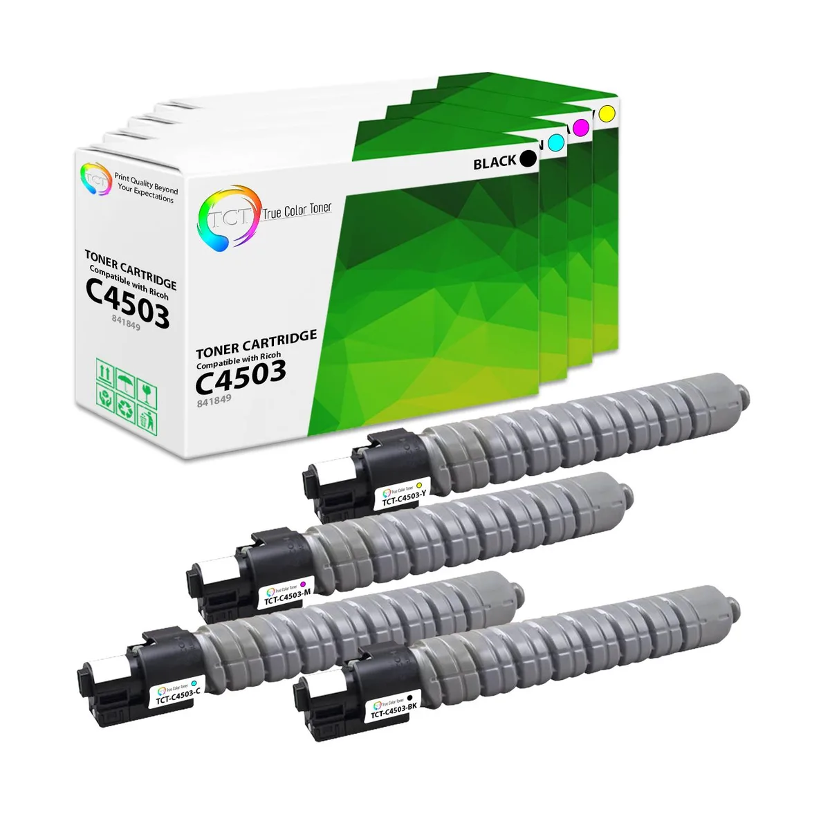 True Color Toner True Color Toner 4-pack toner cartridge for Ricoh MP C4503 5503 6003 — product photo