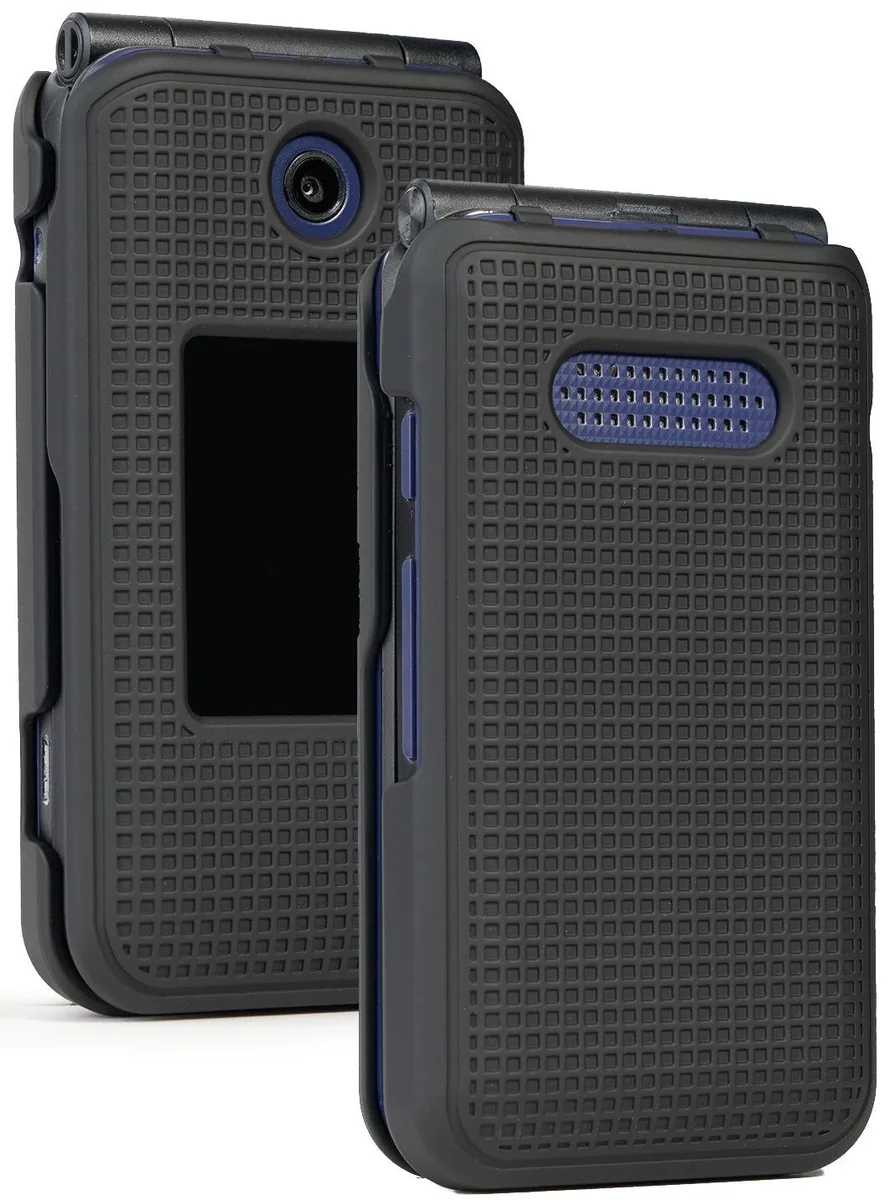 Nakedcellphone Nakedcellphone Grid Case Snap-On Cover Black for Cricket Debut Flip, Cingular Flip 4 — product photo