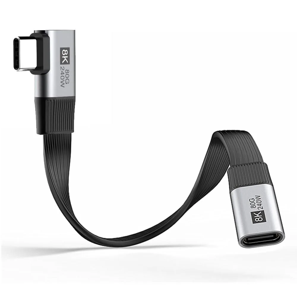 LORDWORLD LORDWORLD USB5.0 80Gbps Right Angled Extension Cable 20cm — product photo
