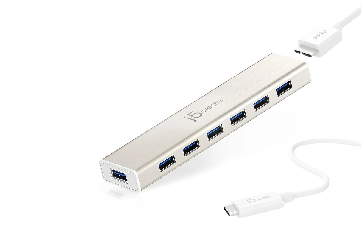 LORDWORLD LORDWORLD 7-Port USB 3.0 Hub with 20W Adapter (JCH377) — product photo