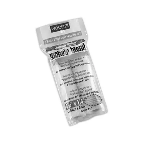 Wooster Brush Company Wooster Brush Company RR304-4 ½ Mini Paint Roller Cover 1/4" Nap Mohair 2-Pack — product photo
