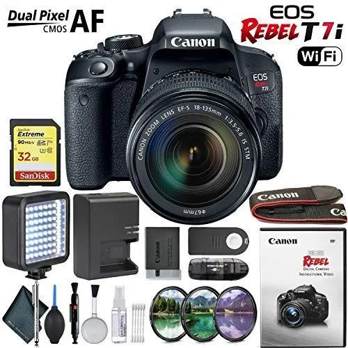 Canon Canon EOS Rebel T7i DSLR Camera Kit 18-135mm STM Lens 32GB Card — product photo