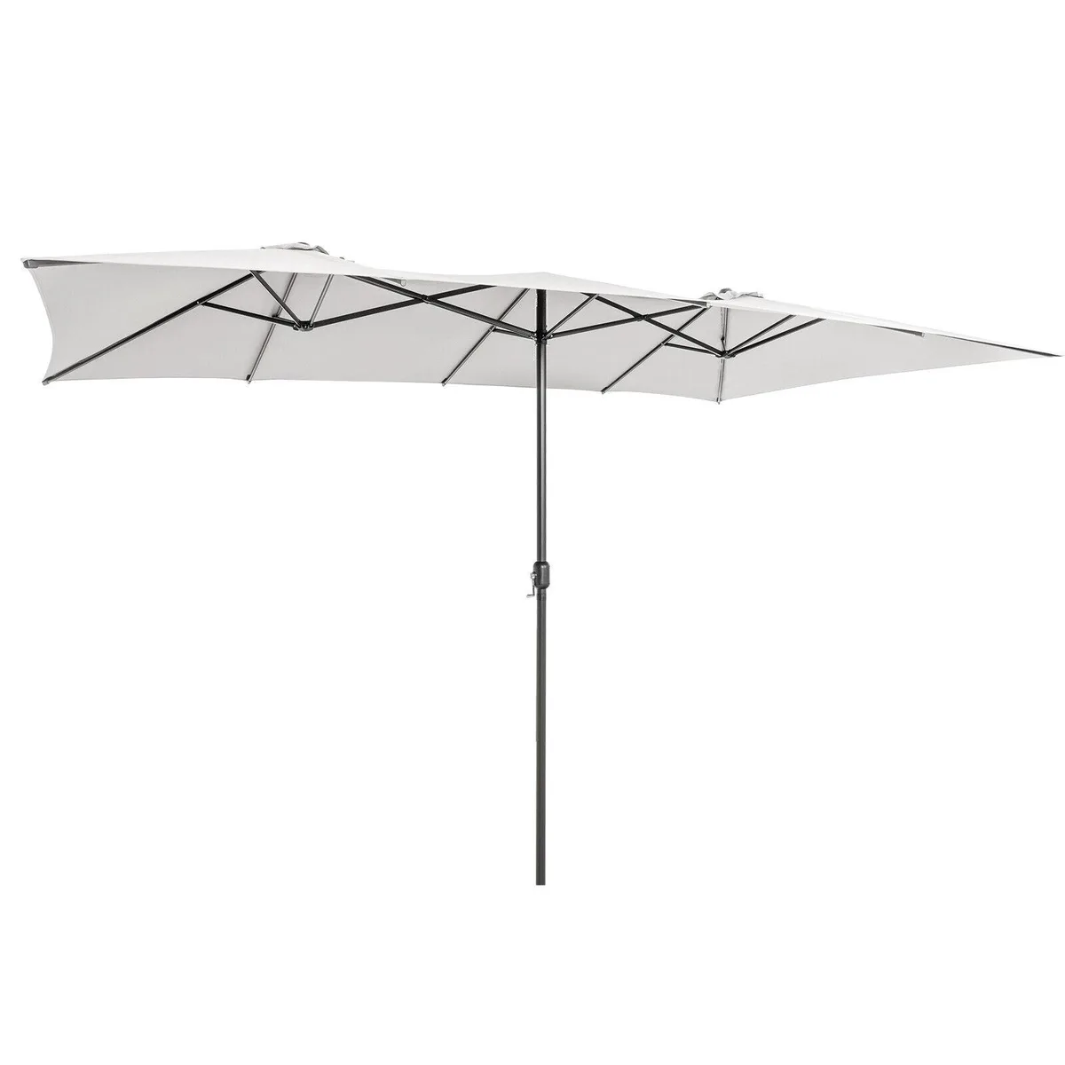 SlickBlue SlickBlue 15 ft Double-Sized Patio Umbrella Beige 10 Ribs 1.9" Pole — product photo