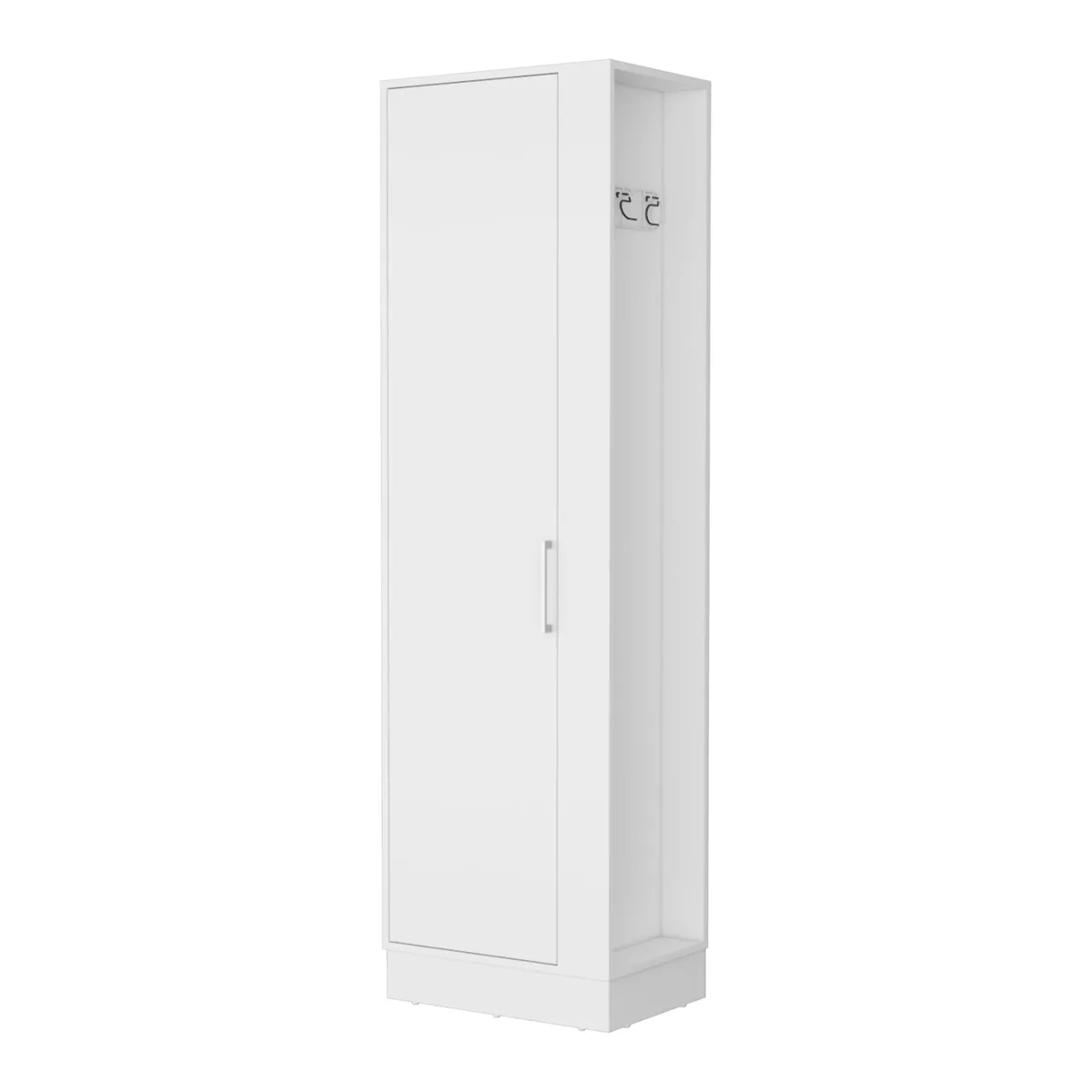 FM FURNITURE FM FURNITURE Nampa Storage Cabinet Single Door Broom Hangers White 72 21 14 — product photo