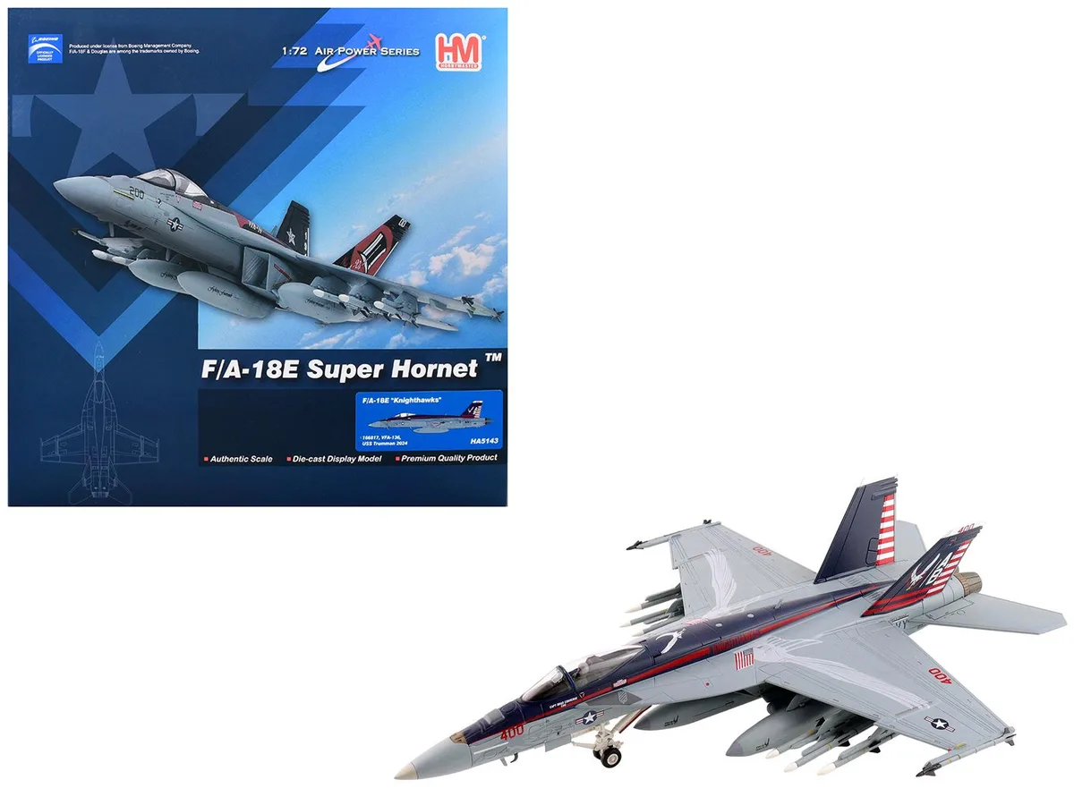 Hobby Master Hobby Master F/A-18E Super Hornet 1/72 Knighthawks VFA-136 166817 2024 hobby collectible — product photo