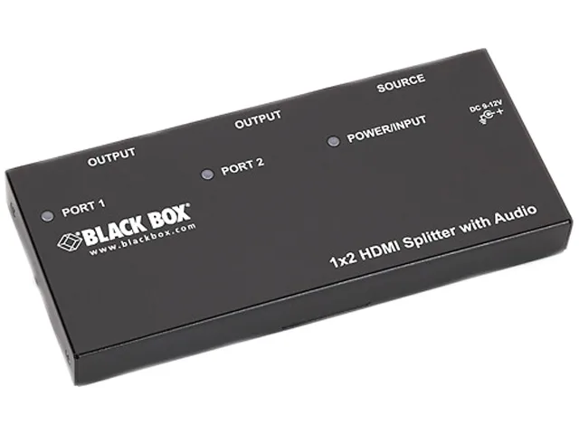 Black Box Corporation Black Box AVSP-HDMI1X2 HDMI splitter 1×2 with audio — product photo
