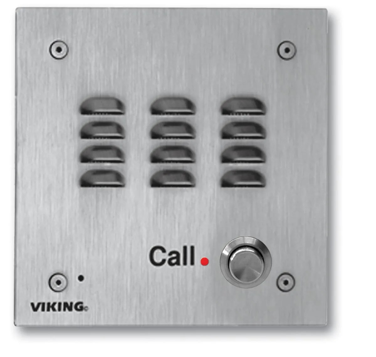 Stainless steel handsfree security phone wall mounted with keypad and speaker grille