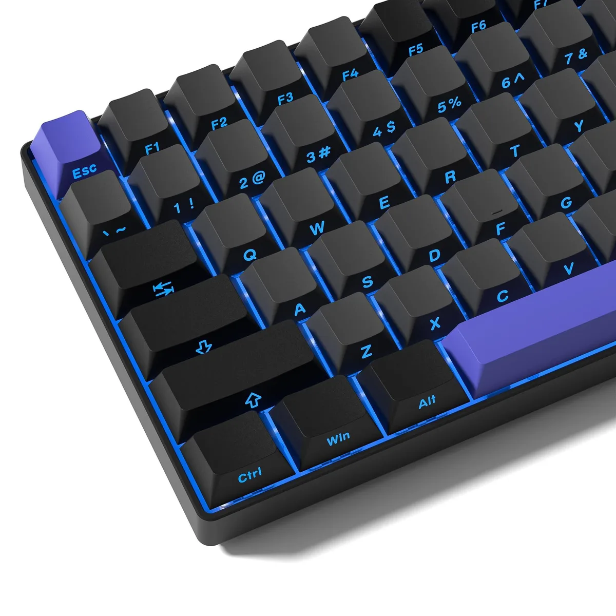 Womier Womier Shine Through Double Shot PBT Keycaps Set Cherry Profile 131 Keys Black Purple — product photo