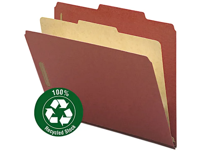 Smead Smead 13724 Red Pressboard Classification File Folder — product photo