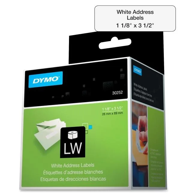 Sanford Sanford White 1-1/8"x3-1/2" Label 350 per roll 2 rolls per box — product photo