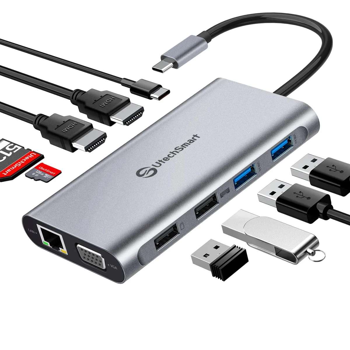 UtechSmart D3908 11-in-1 docking station — product photo