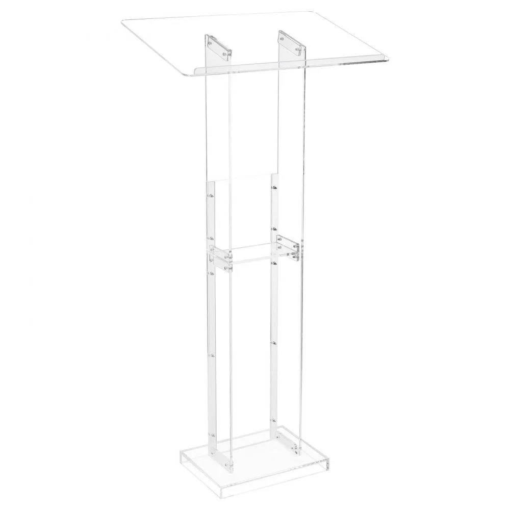 VEVOR VEVOR 50-Inch Acrylic Podium Stand with Storage Shelf — product photo