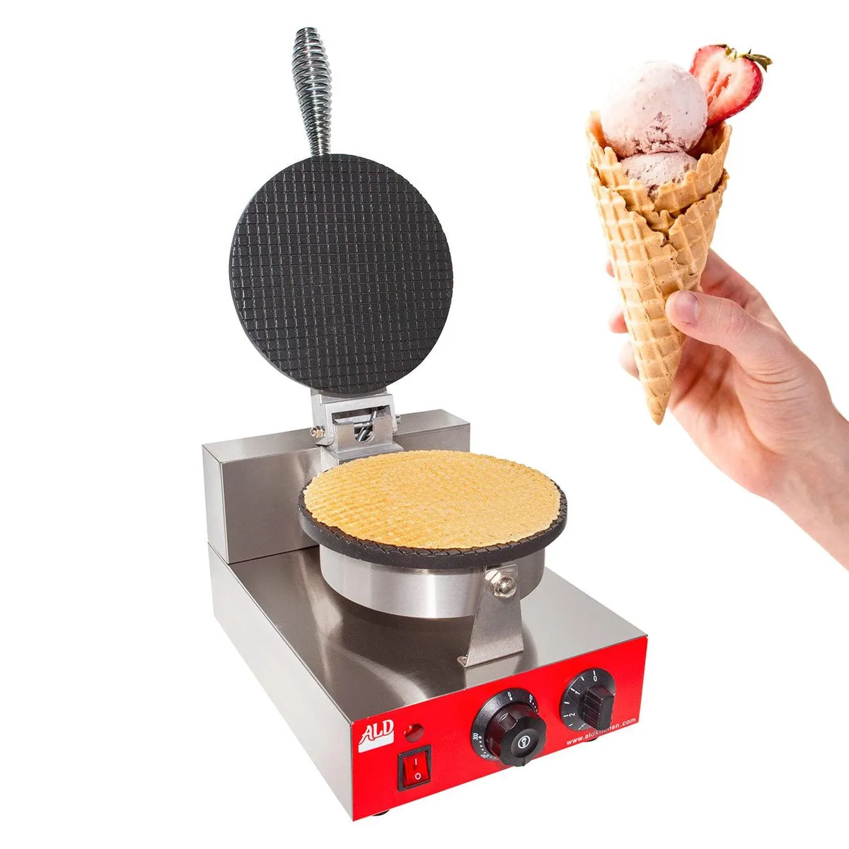 ALDKitchen ALDKitchen AR-HCB1 Waffle Cone Maker 1.2kW 110V — product photo