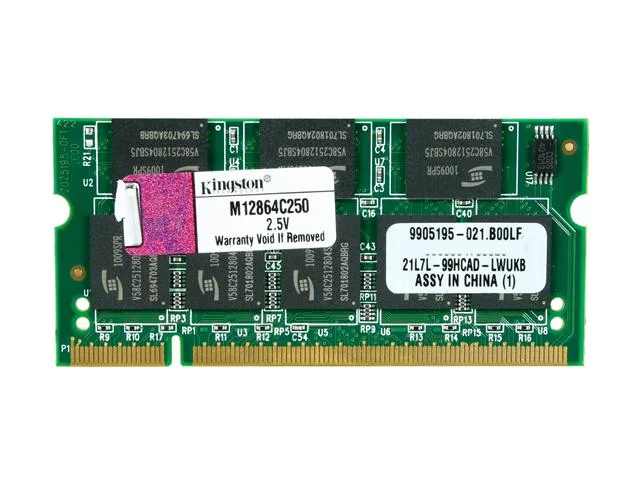 Kingston Technology Corp. Kingston Technology Corp. M12864C250 1GB DDR 333 (PC 2700) 200-Pin SO-DIMM memory upgrade — product photo