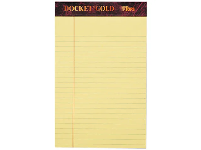 TOPS TOPS 63900 Docket Gold Pad Legal 5x8 Canary 50 Sheets Dozen — product photo