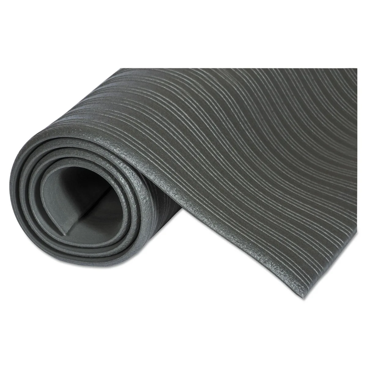 Gray ribbed vinyl anti-fatigue mat 24 by 36 inches