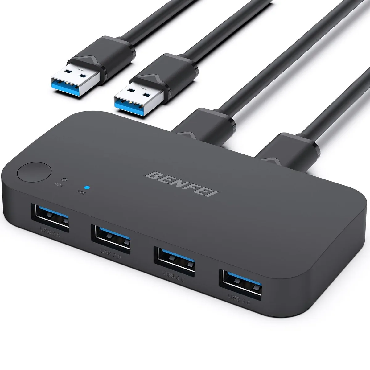  TRENDnet 000354black USB KVM Switch 2-Port 4 USB 3.0 — product photo