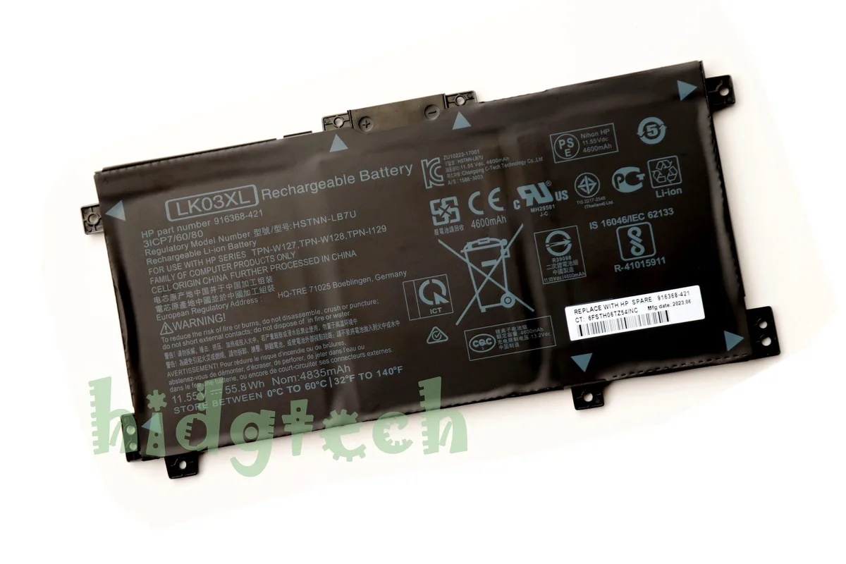 Beisite Beisite LK03XL 11.55V 52.5Wh laptop battery for HP Envy X360 15-BP 15-BQ 15-CN 15-CP 15-CR 17-AE 17-CE series — product photo