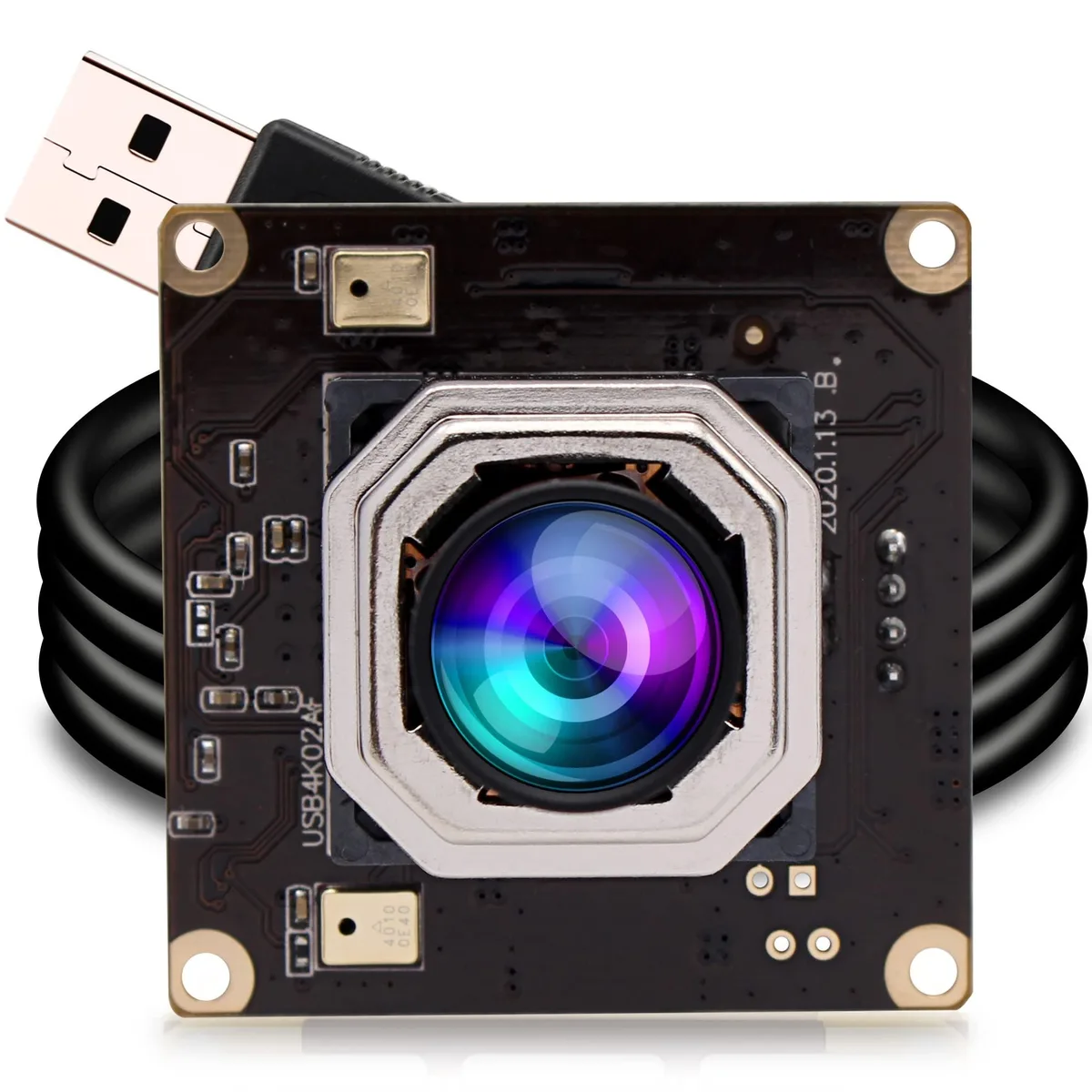 Bipra Bipra 4K USB 2.0 Camera Module IMX415 Autofocus Dual Mic 38x38mm — product photo