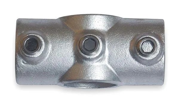Gray cast iron cross pipe fitting with four slip-on openings