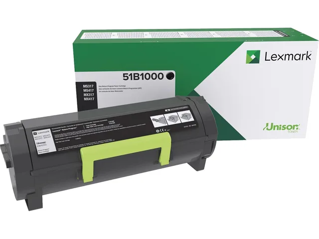 Lexmark Lexmark 51B1000 Black Toner Cartridge 2500 Pages — product photo