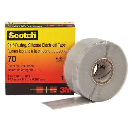 Scotch Scotch 70 Silicone Electrical Tape 1 in x 30 ft 12 mil Gray — product photo
