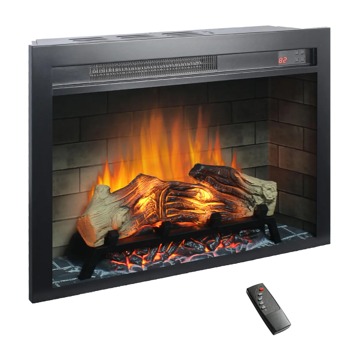 tuphen tuphen 28 inch Electric Fireplace Insert multicolored flames — product photo