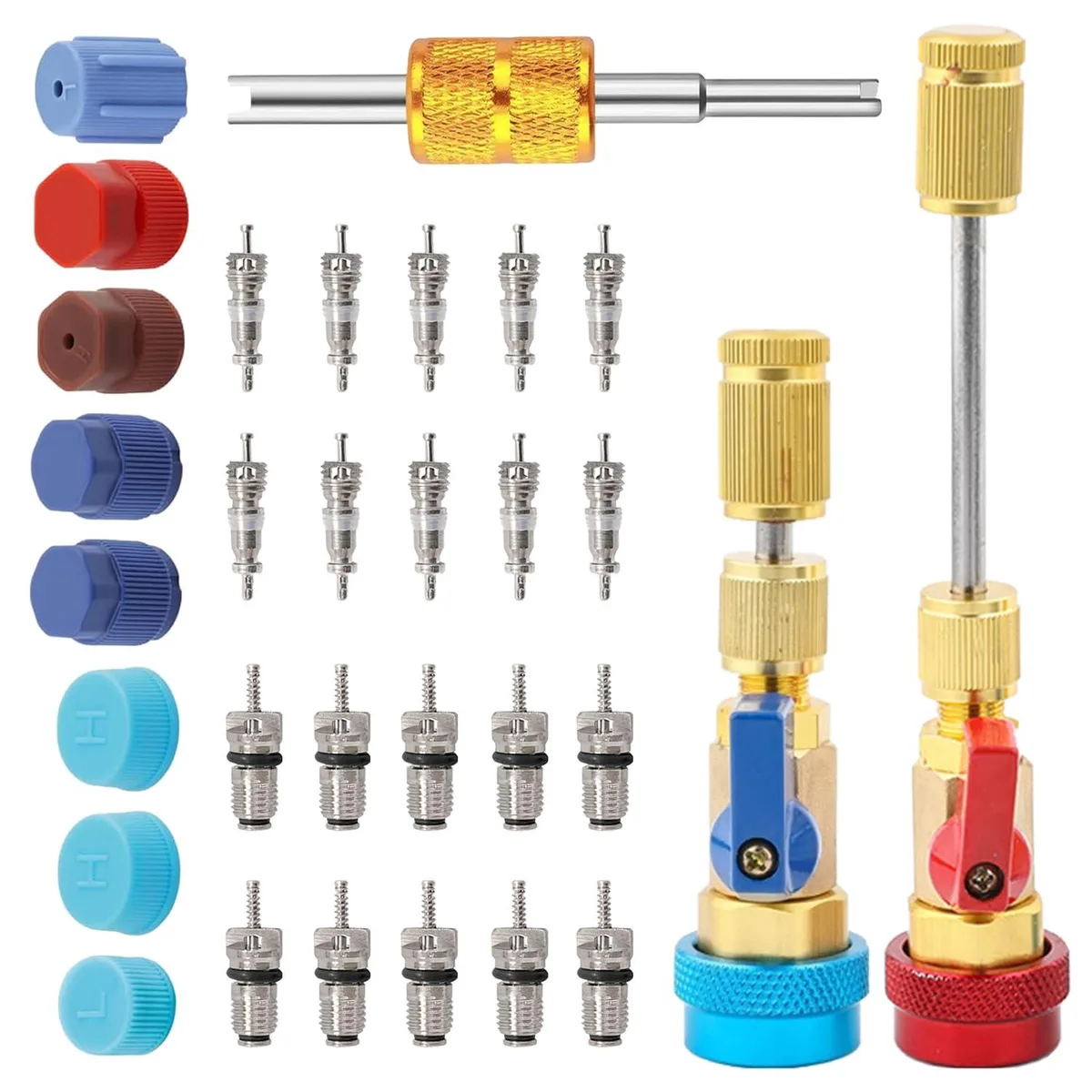 DNBeffulgent DNBeffulgent RYX-R134Set 31-piece R134A valve core tool set — product photo