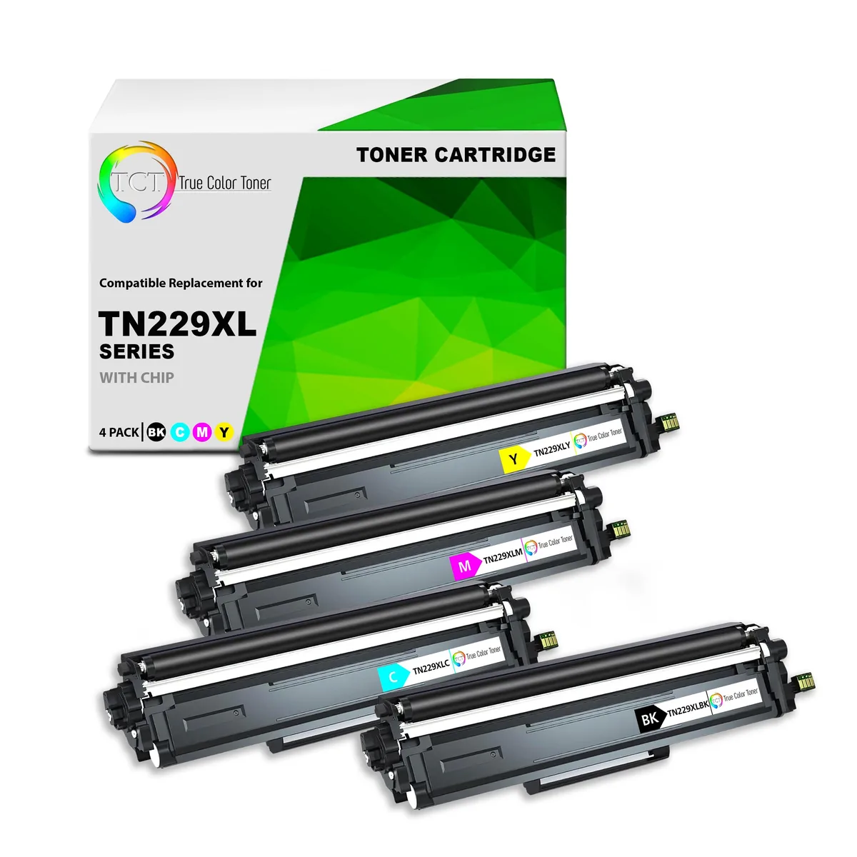 TCT TCT TN229 High Yield Toner Cartridge 4 Pack 3000/2300 pages — product photo