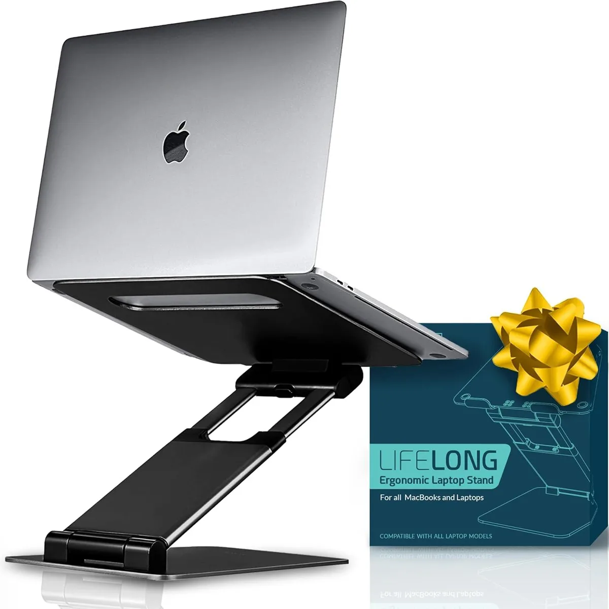 BFKK BFKK UPRYZE Ergonomic Laptop Stand Adjustable 20 Inch Height Black Accessory — product photo