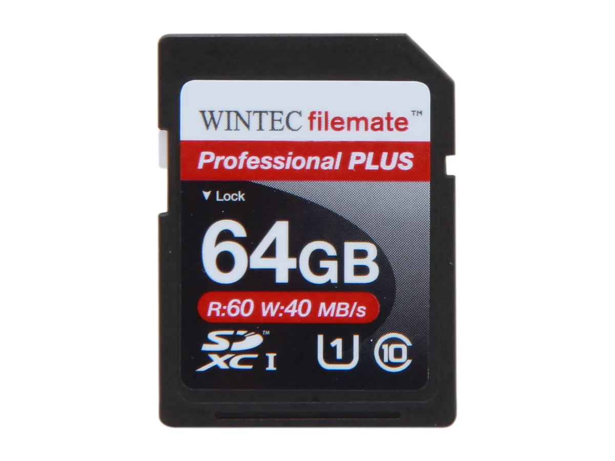 Wintec Industries Wintec Industries 3FMSD64GBU1PI-R 64GB SDXC memory card — product photo