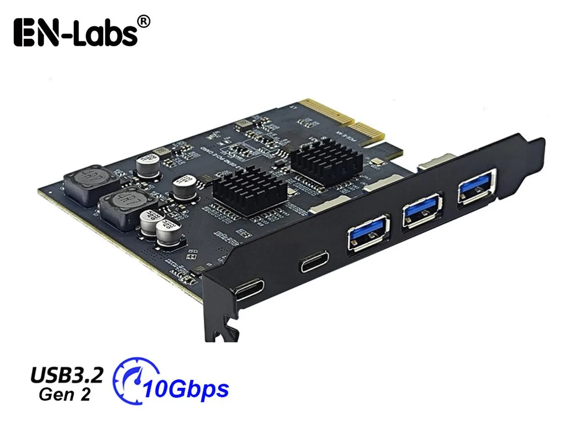 EN-Labs EN-Labs PCIe 3.0/4.0 USB 3.2 Gen2 5-Port Expansion Card — product photo