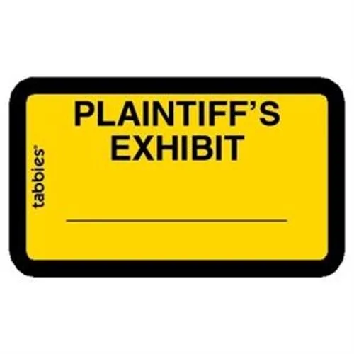 Tabbies Tabbies 58094 Plaintiff's Exhibit Labels Yellow — product photo