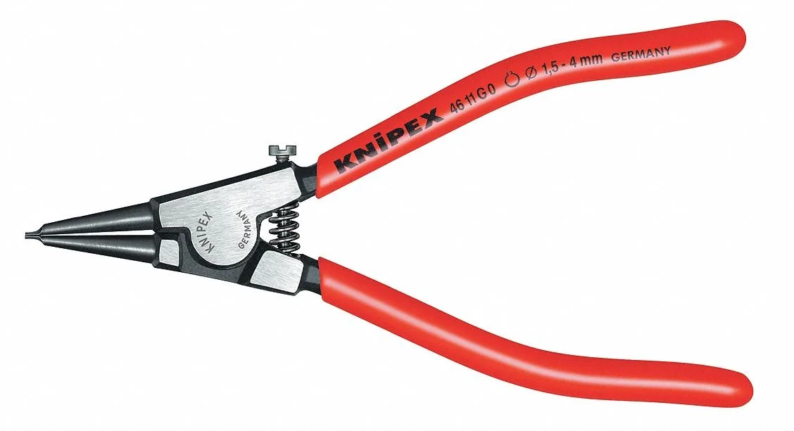 Knipex 46 11 G0 circlip pliers, atramentized finish, plastic grips