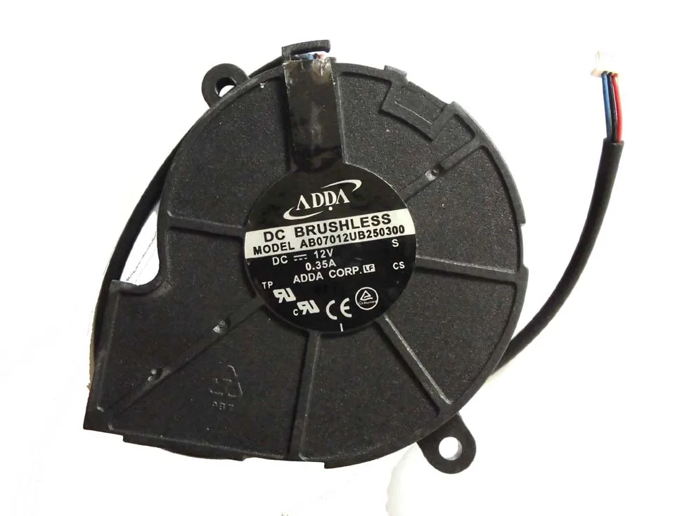 Zyvpee Zyvpee AB07012UB250300 70mm 12V .35A 3-pin ball bearing case fan — product photo