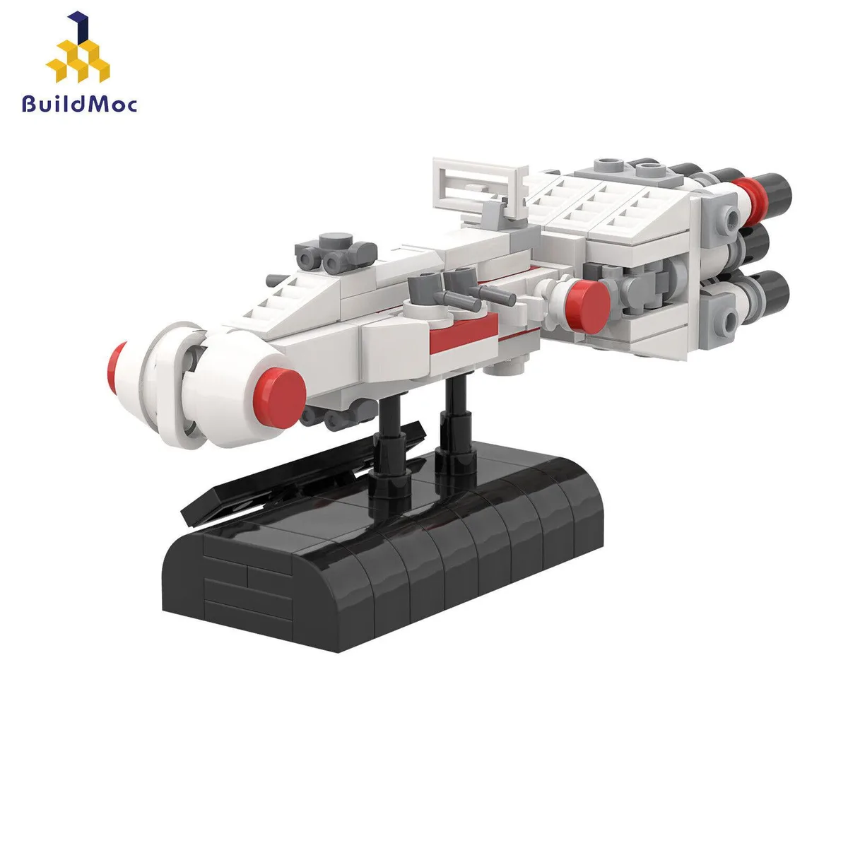 Boxed micro-scale ship building set, 167 multi-color plastic bricks, PDF instructions