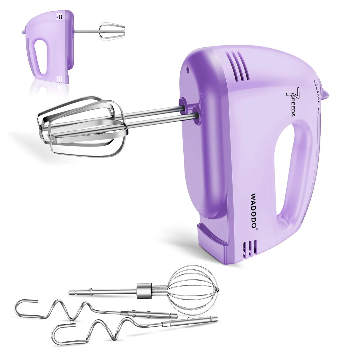 WADODO WADODO-S-1 7-Speed Electric Hand Mixer Purple — product photo