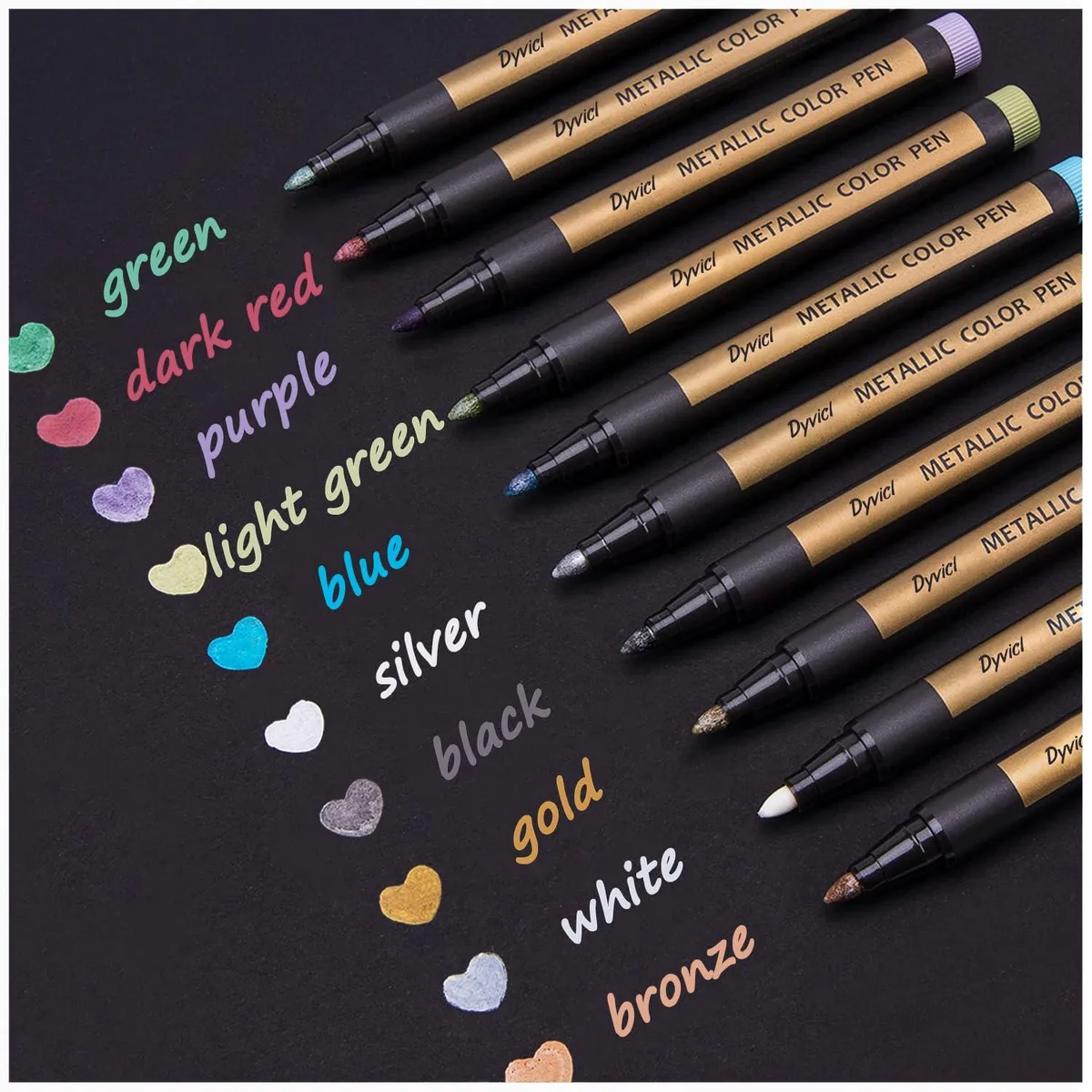 Metallic Marker Pens Set of 10 Medium Point 2.0 mm — product photo