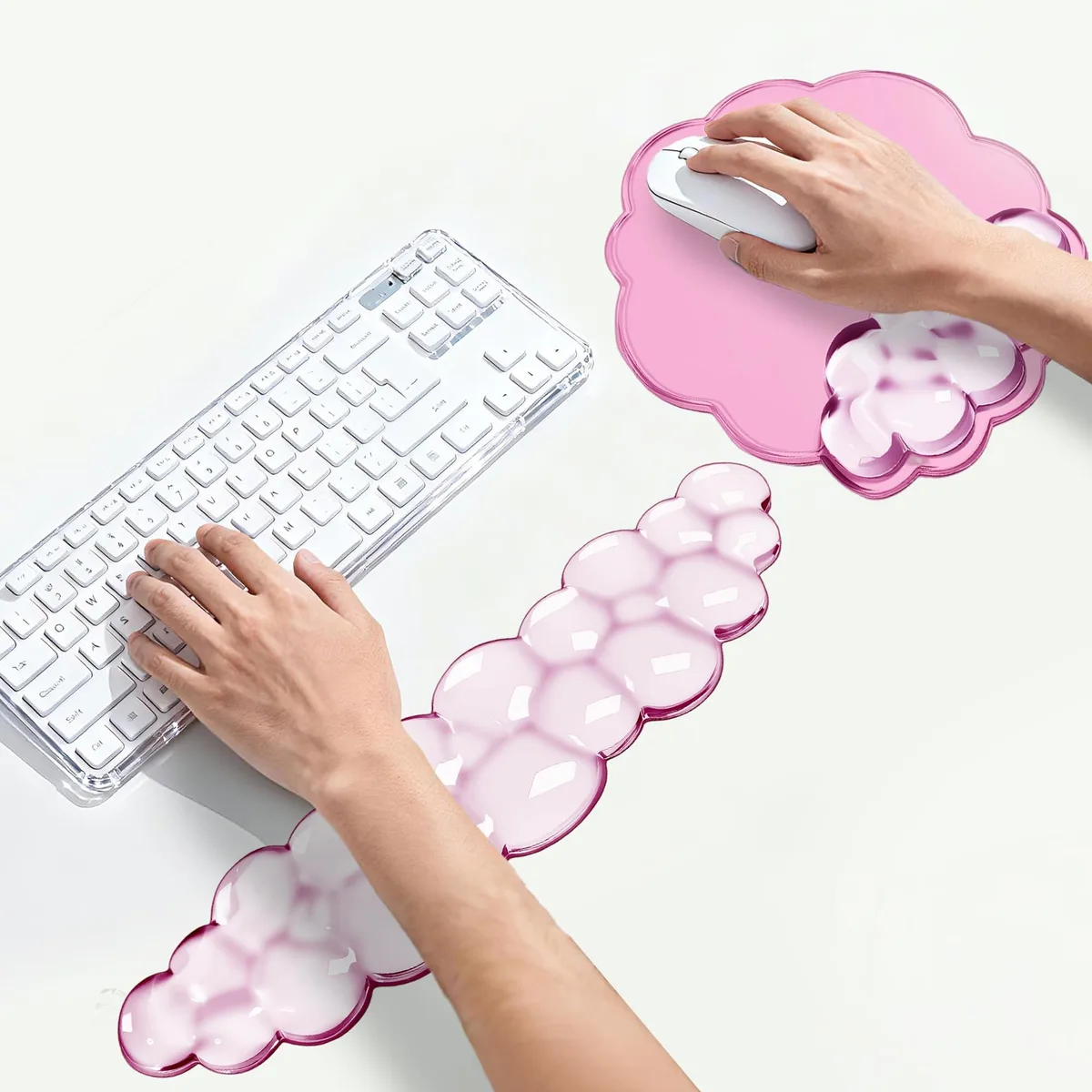  Tai-Hao YD-KMD-PINK Cloud Wrist Rest Set Pink 18 x 3.5 in — product photo