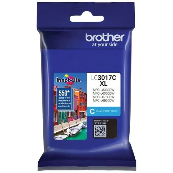 Brother Brother LC3017C High Yield Cyan Ink Cartridge 550 pages — product photo